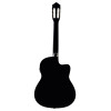 Ortega 1B-RCE145LBK Classical Guitar Family Series Pro 4/4 inclusive Gigbag Thinline Body Slim Neck Lefthand - black