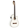 Ortega 1B-RCE145WH Family Series Pro Classical Guitar 4/4 Thinline Body Slim Neck - White + Bag