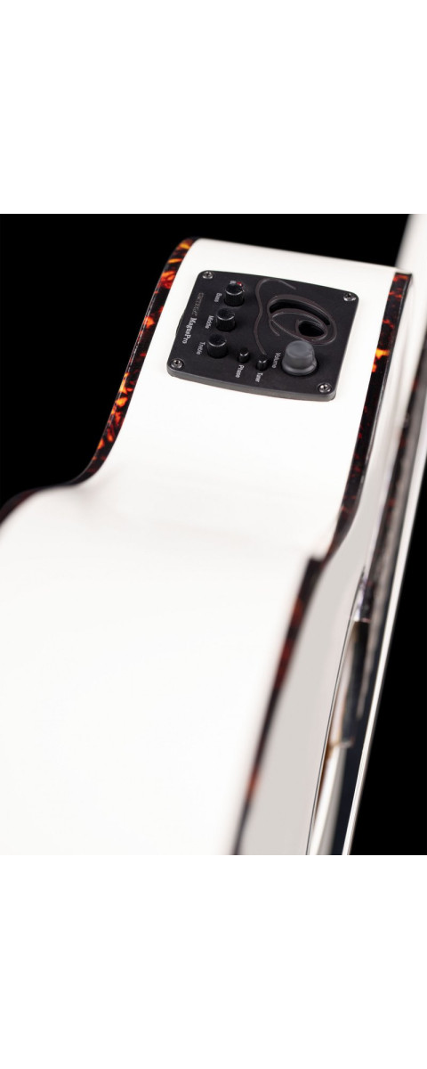 Ortega 1B-RCE145WH Family Series Pro Classical Guitar 4/4 Thinline Body Slim Neck - White + Bag
