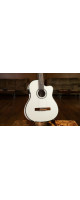 Ortega 1B-RCE145WH Family Series Pro Classical Guitar 4/4 Thinline Body Slim Neck - White + Bag