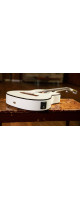 Ortega 1B-RCE145WH Family Series Pro Classical Guitar 4/4 Thinline Body Slim Neck - White + Bag