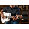 Ortega 1B-RCE145WH Family Series Pro Classical Guitar 4/4 Thinline Body Slim Neck - White + Bag