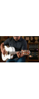 Ortega 1B-RCE145WH Family Series Pro Classical Guitar 4/4 Thinline Body Slim Neck - White + Bag