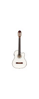 Ortega 1B-RCE145WH Family Series Pro Classical Guitar 4/4 Thinline Body Slim Neck - White + Bag