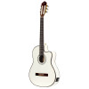 Ortega 1B-RCE145WH Family Series Pro Classical Guitar 4/4 Thinline Body Slim Neck - White + Bag