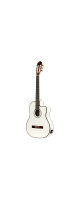 Ortega 1B-RCE145WH Family Series Pro Classical Guitar 4/4 Thinline Body Slim Neck - White + Bag