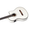 Ortega 1B-RCE145WH Family Series Pro Classical Guitar 4/4 Thinline Body Slim Neck - White + Bag