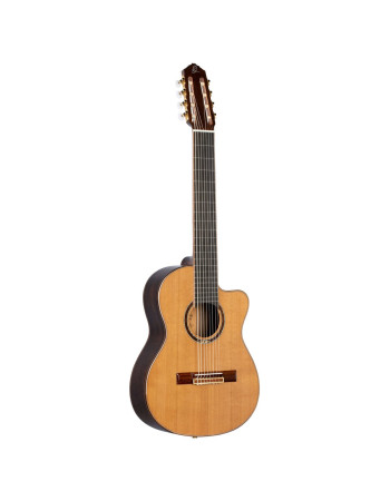 Ortega 1B-RCE159-8 Performer Series 4/4 Classical Guitar 8-String - Natural + Gig Bag