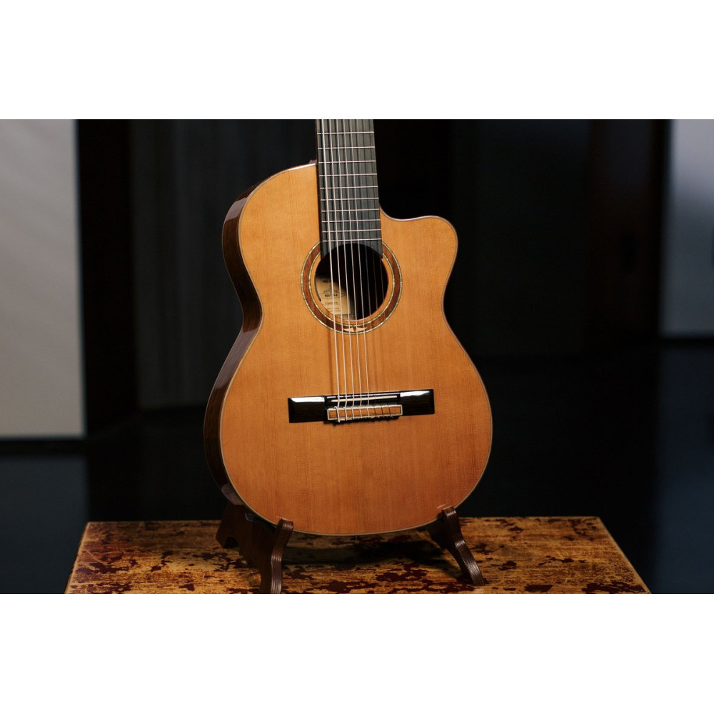 Ortega 1B-RCE159-8 Performer Series 4/4 Classical Guitar 8-String - Natural + Gig Bag