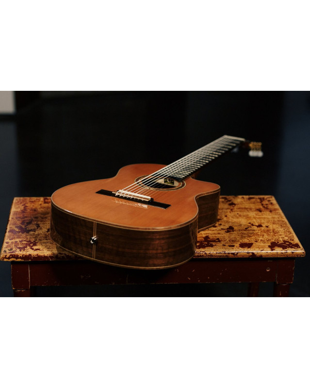 Ortega 1B-RCE159-8 Performer Series 4/4 Classical Guitar 8-String - Natural + Gig Bag