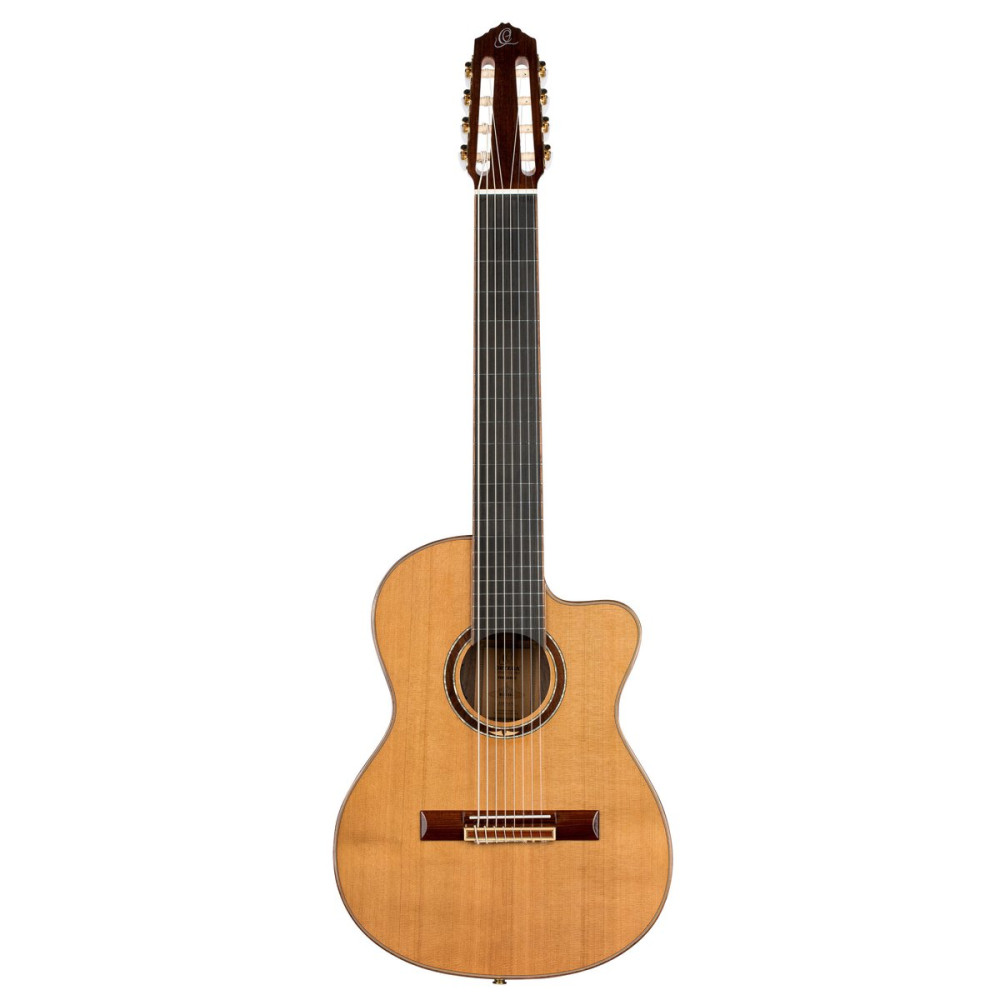 Ortega 1B-RCE159-8 Performer Series 4/4 Classical Guitar 8-String - Natural + Gig Bag