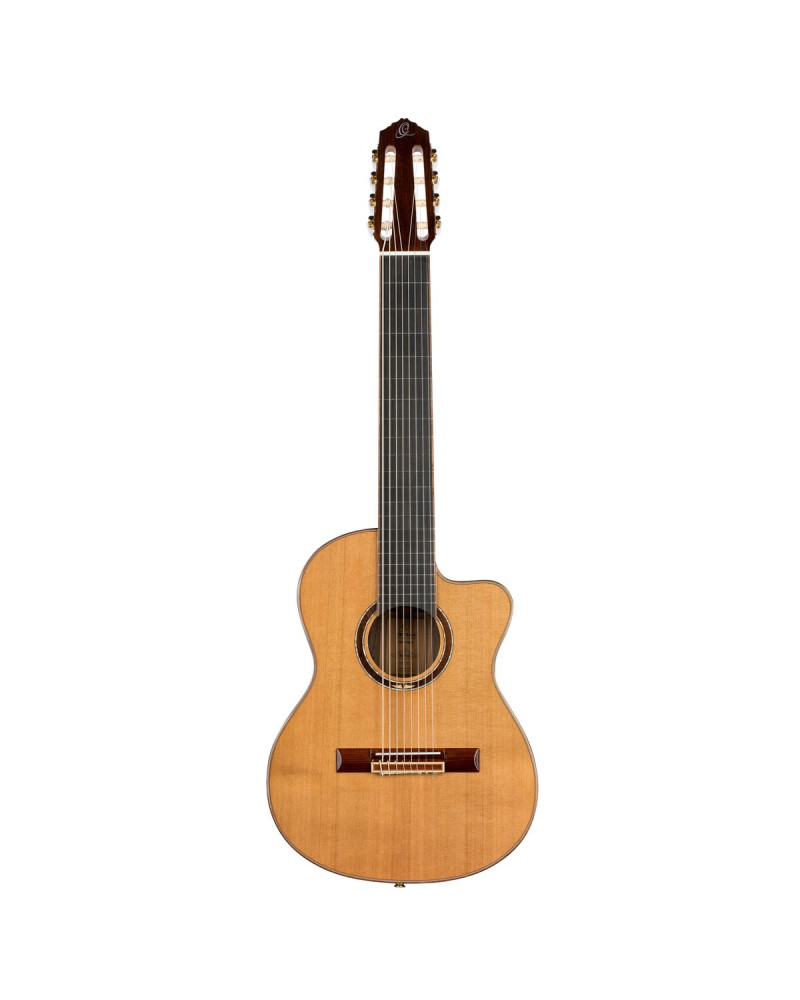 Ortega 1B-RCE159-8 Performer Series 4/4 Classical Guitar 8-String - Natural + Gig Bag