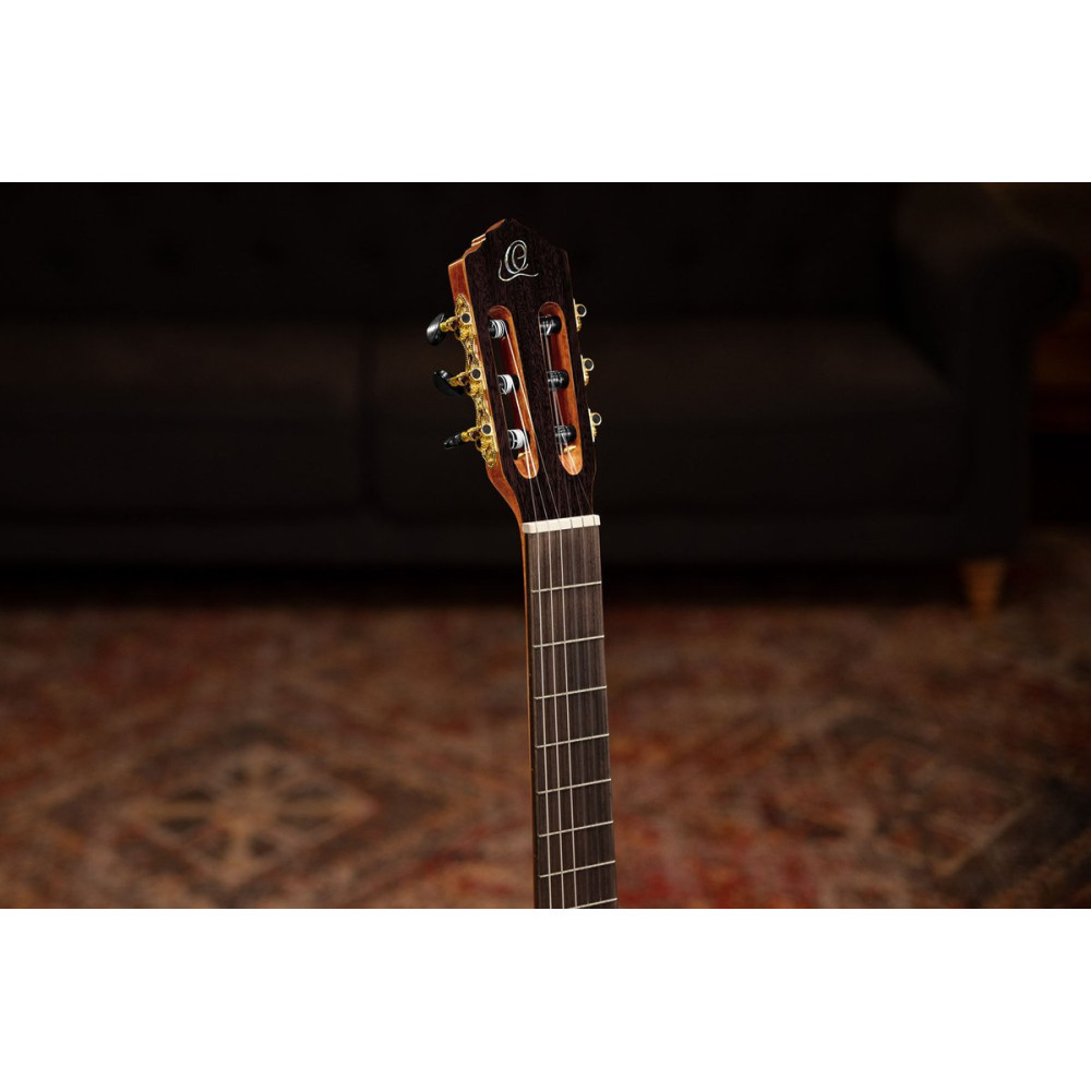 Ortega 1B-RCE170F Family Series Pro 4/4 Acoustic Guitar 6 String - Solid Spruce / Cypress Gloss Stain Yellow + Gig Bag