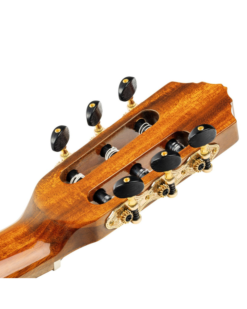 Ortega 1B-RCE170F-L Family Series Pro 4/4 Acoustic Guitar 6 String Lefty - Solid Spruce / Cypress Gloss Stain Yellow + G