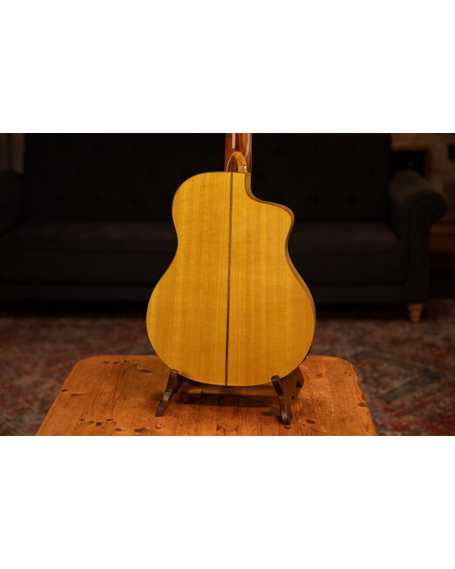 Ortega 1B-RCE170F-L Family Series Pro 4/4 Acoustic Guitar 6 String Lefty - Solid Spruce / Cypress Gloss Stain Yellow + G
