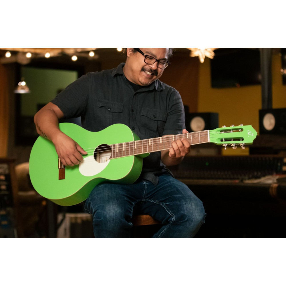 Ortega 1B-RGA-GAP Gaucho Series Acoustic Guitar 6 String - Green Apple + Bag