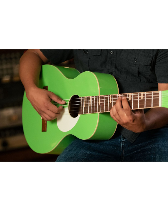 Ortega 1B-RGA-GAP Gaucho Series Acoustic Guitar 6 String - Green Apple + Bag