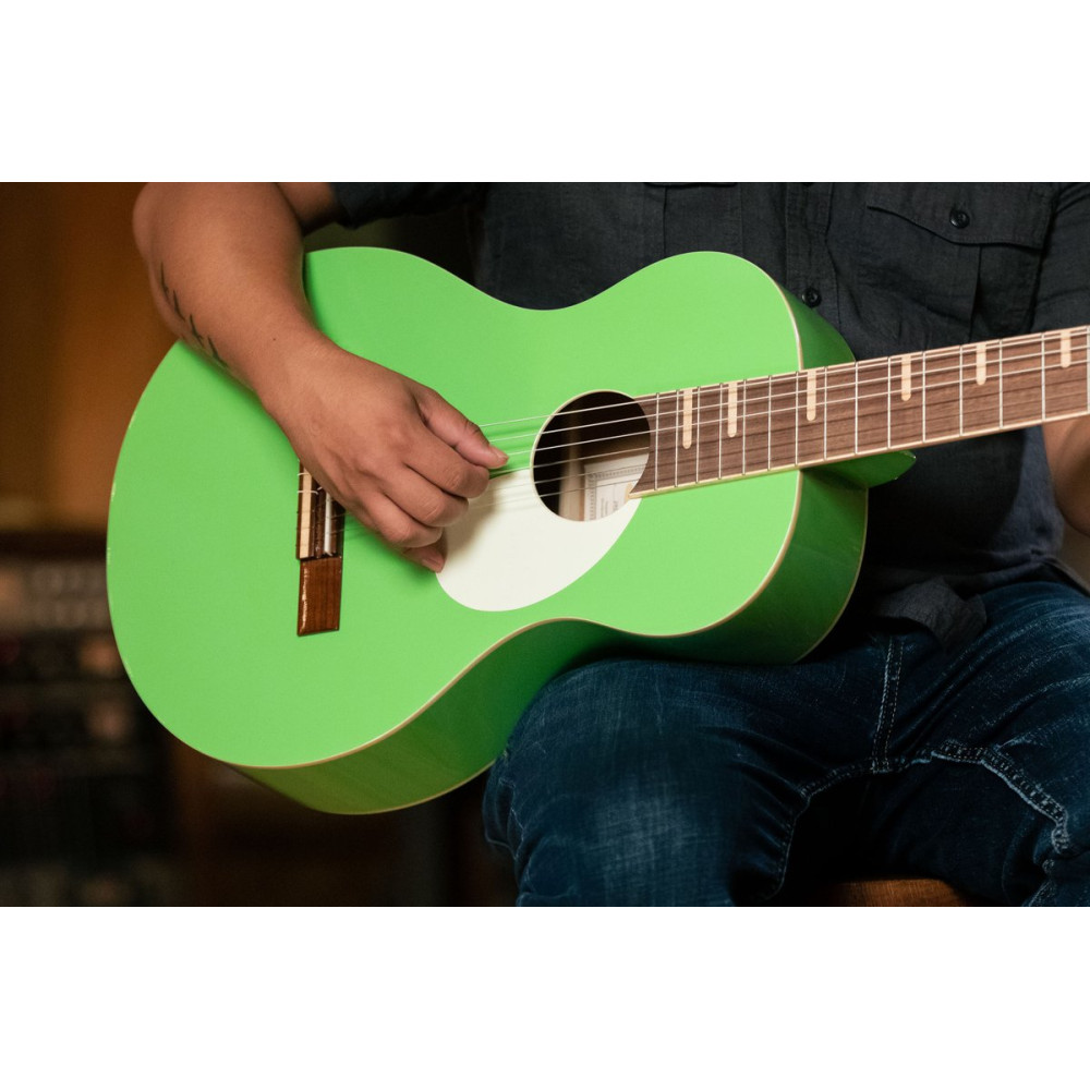 Ortega 1B-RGA-GAP Gaucho Series Acoustic Guitar 6 String - Green Apple + Bag