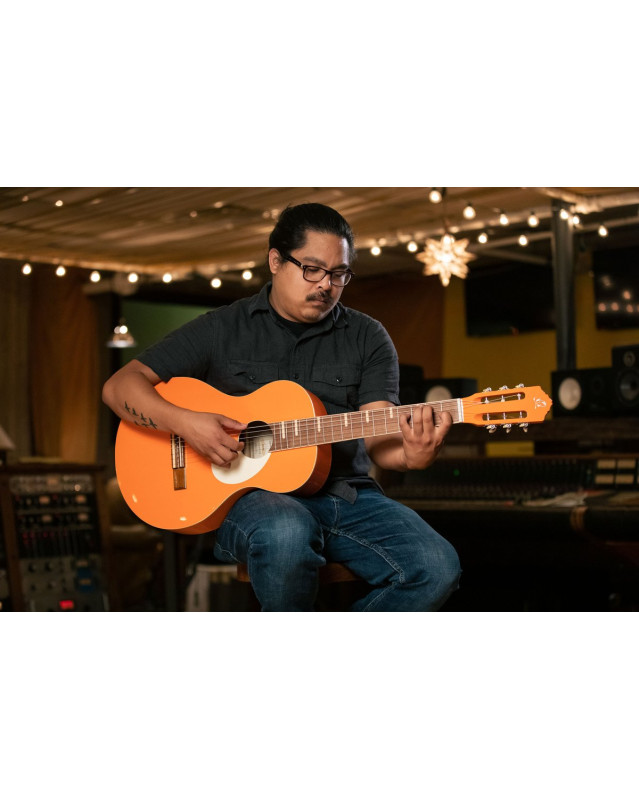 Ortega 1B-RGA-ORG Gaucho Series Acoustic Guitar 6 String - Ortega Orange + Bag