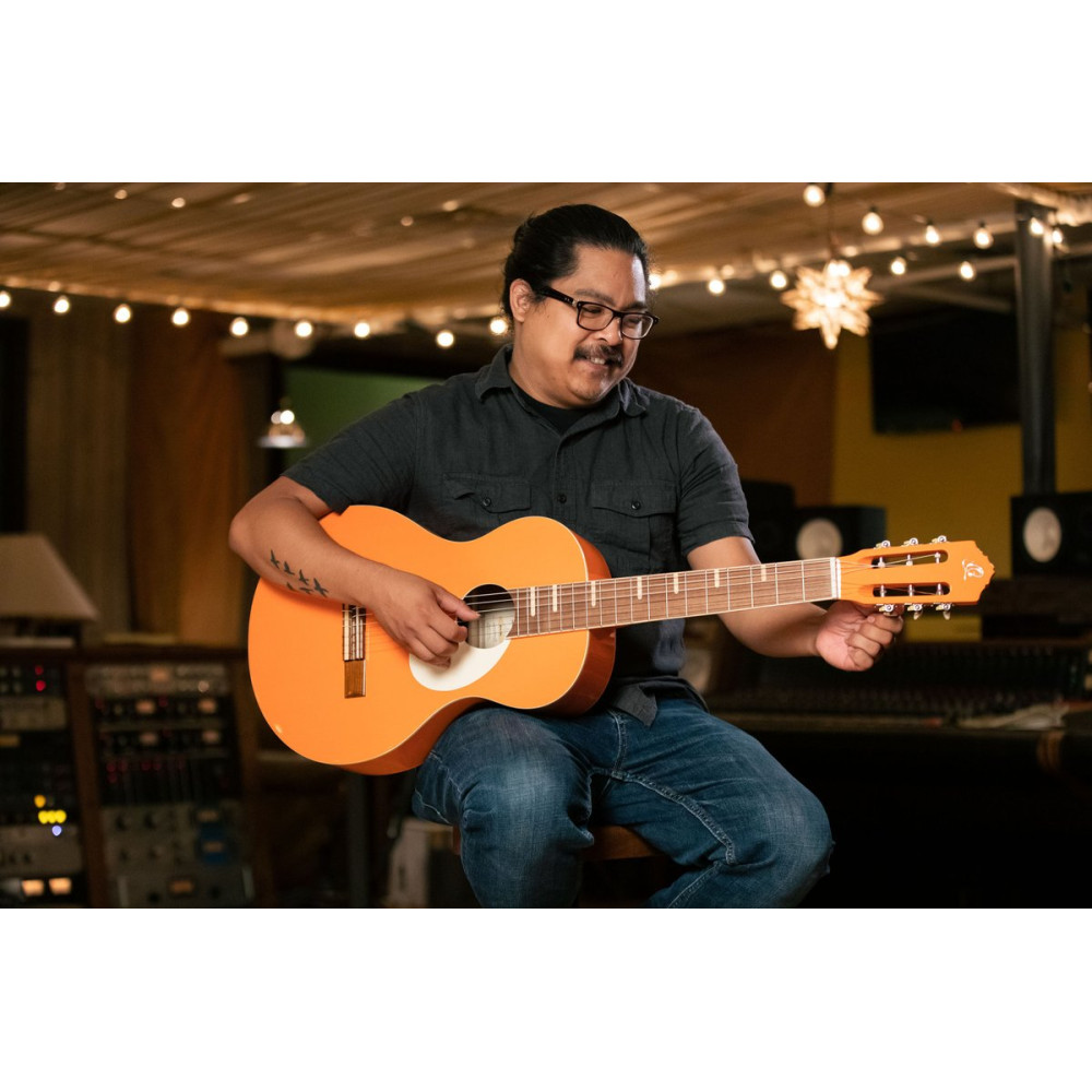 Ortega 1B-RGA-ORG Gaucho Series Acoustic Guitar 6 String - Ortega Orange + Bag