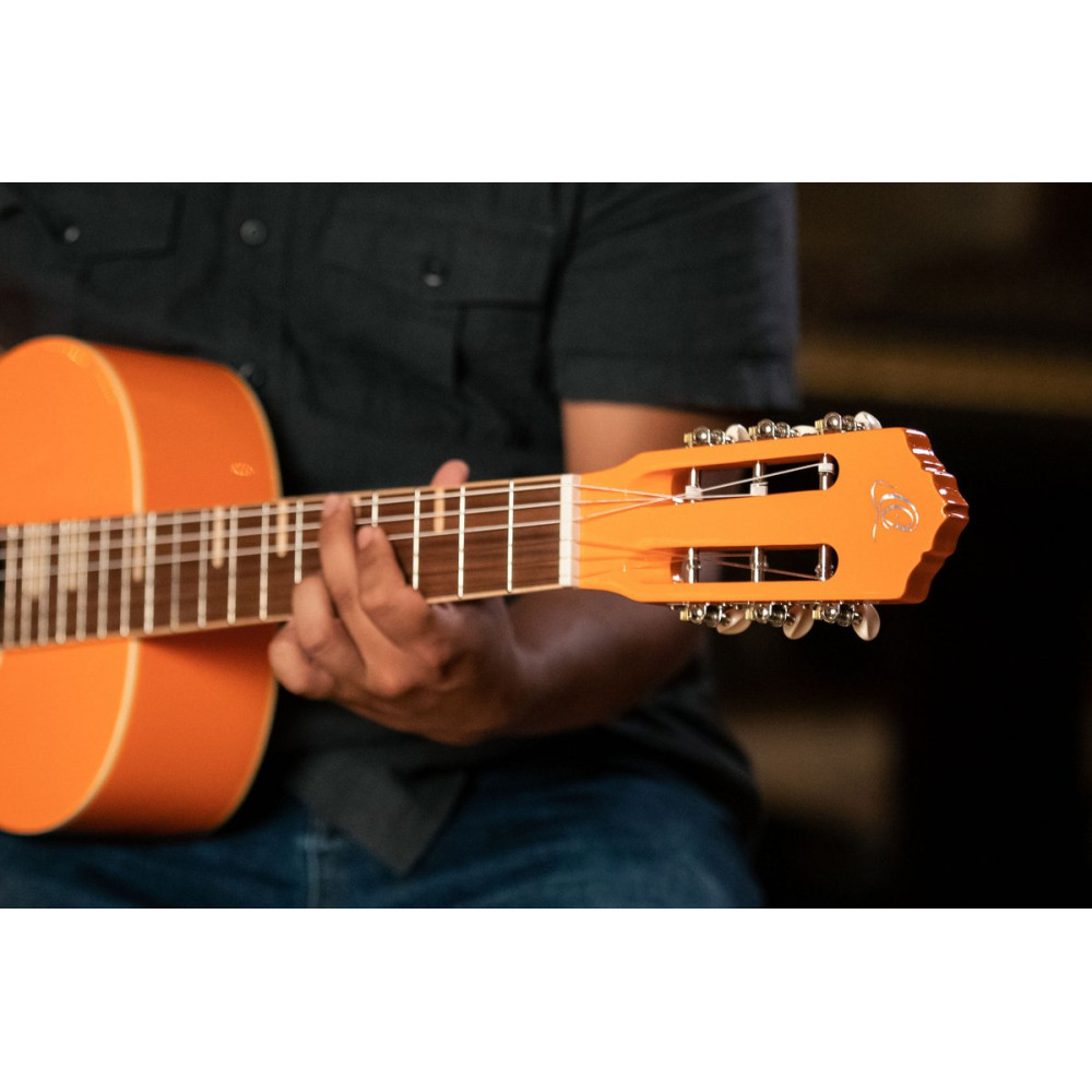 Ortega 1B-RGA-ORG Gaucho Series Acoustic Guitar 6 String - Ortega Orange + Bag