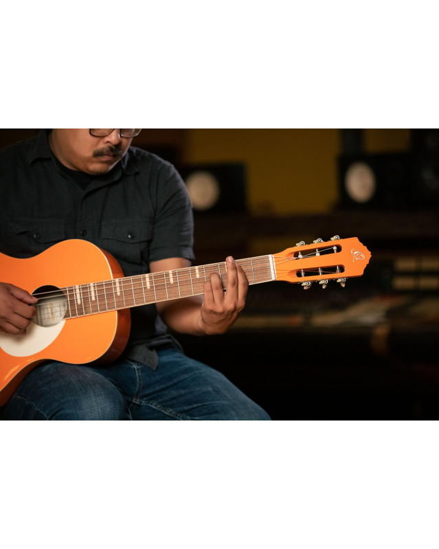 Ortega 1B-RGA-ORG Gaucho Series Acoustic Guitar 6 String - Ortega Orange + Bag