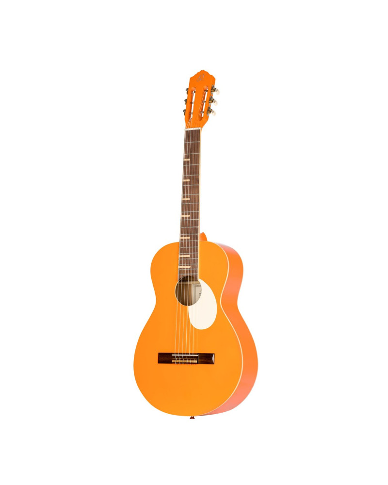 Ortega 1B-RGA-ORG Gaucho Series Acoustic Guitar 6 String - Ortega Orange + Bag