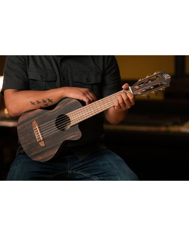 Ortega 1B-RGL5EB-CE Mini Travel Series 1/8 Guitar 6-String - Natural