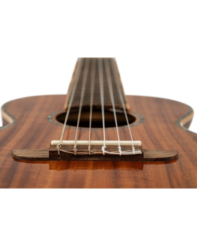 Ortega 1B-RGLE18ACA Mini Travel Series 1/8 Guitar 6 String - Acacia Natural + Bag