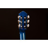 Ortega 1B-RGLE18BLF Mini Travel Series 1/8 Guitar 6 String - Flamed Mahogany Faded Blue + Bag