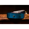 Ortega 1B-RGLE18BLF Mini Travel Series 1/8 Guitar 6 String - Flamed Mahogany Faded Blue + Bag
