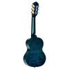 Ortega 1B-RGLE18BLF Mini Travel Series 1/8 Guitar 6 String - Flamed Mahogany Faded Blue + Bag