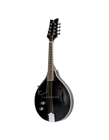 Ortega 1B-RMAE40SBKL A-Style Series Mandoline 8 String Lefty - Spruce / Maple Black + Bag