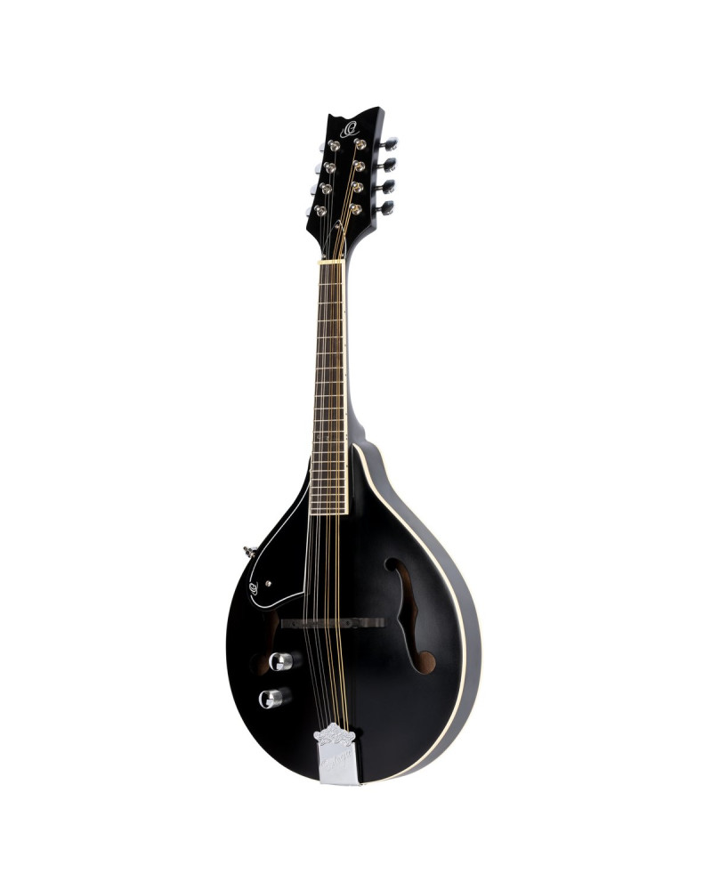 Ortega 1B-RMAE40SBKL A-Style Series Mandoline 8 String Lefty - Spruce / Maple Black + Bag