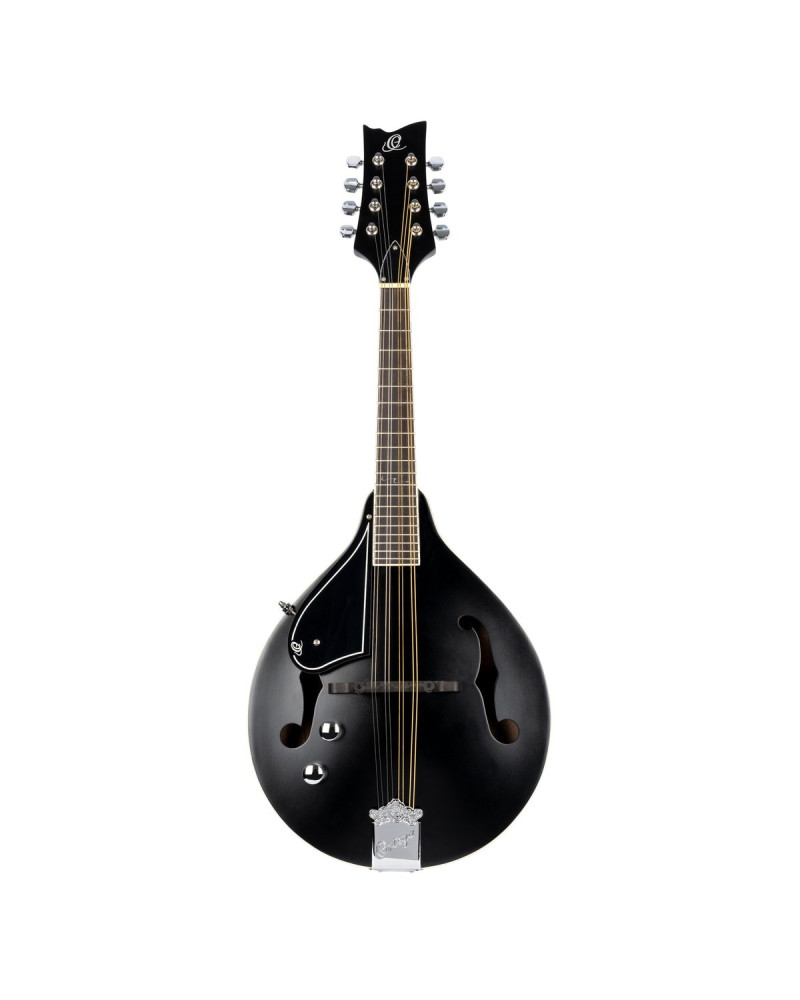 Ortega 1B-RMAE40SBKL A-Style Series Mandoline 8 String Lefty - Spruce / Maple Black + Bag