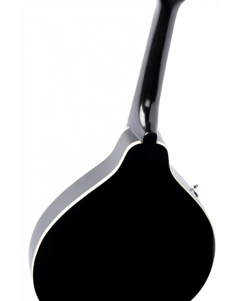 Ortega 1B-RMAE40SBKL A-Style Series Mandoline 8 String Lefty - Spruce / Maple Black + Bag