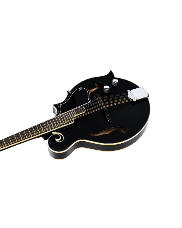 Ortega 1B-RMFE40SBK F-Style Series Mandoline 8 String - Spruce / Maple Black + Bag