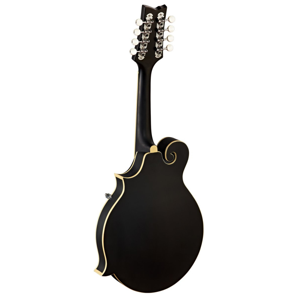 Ortega 1B-RMFE40SBK F-Style Series Mandoline 8 String - Spruce / Maple Black + Bag