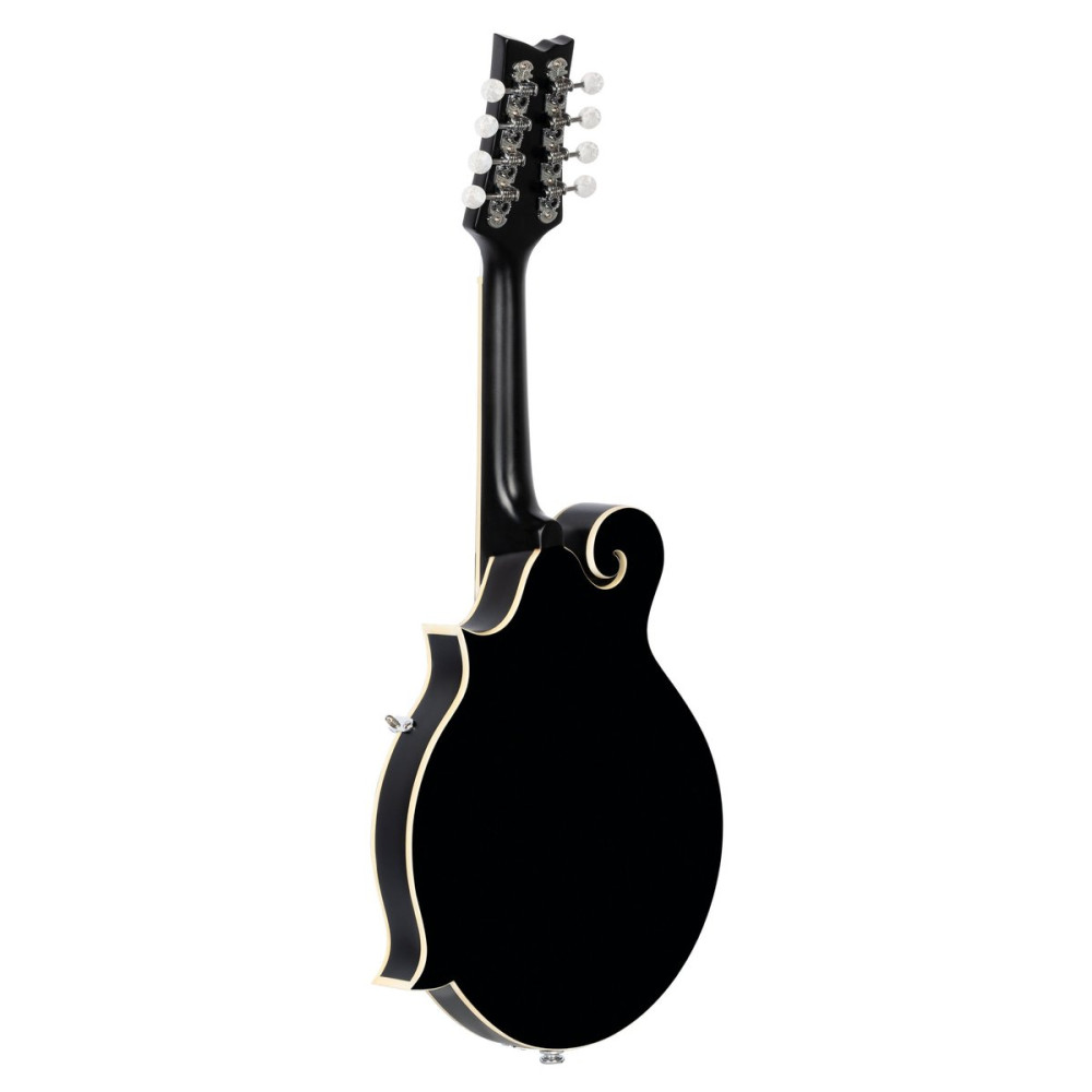 Ortega 1B-RMFE40SBK F-Style Series Mandoline 8 String - Spruce / Maple Black + Bag