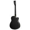 Ortega 1B-RRG40CEDBL Americana Series Resonator Guitar 6 String Lefty - Distressed Black / Antique Brass HW