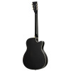 Ortega 1B-RRG40CEDBL Americana Series Resonator Guitar 6 String Lefty - Distressed Black / Antique Brass HW