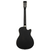 Ortega 1B-RRG40CEDBL Americana Series Resonator Guitar 6 String Lefty - Distressed Black / Antique Brass HW