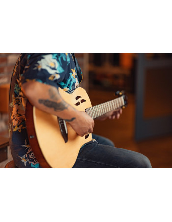 Ortega 1B-RTPSTD-NAT TourPlayer DeLuxe Nylon String Guitar 6-String - Spruce Natural + Gig Bag