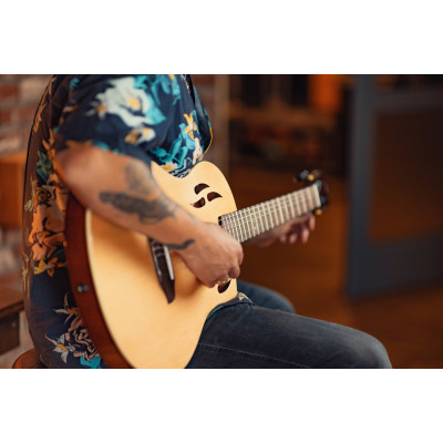 Ortega 1B-RTPSTD-NAT TourPlayer DeLuxe Nylon String Guitar 6-String - Spruce Natural + Gig Bag