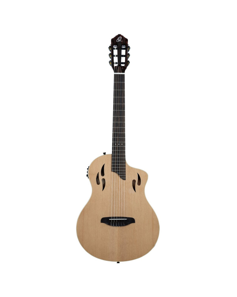 Ortega 1B-RTPSTD-NAT TourPlayer DeLuxe Nylon String Guitar 6-String - Spruce Natural + Gig Bag