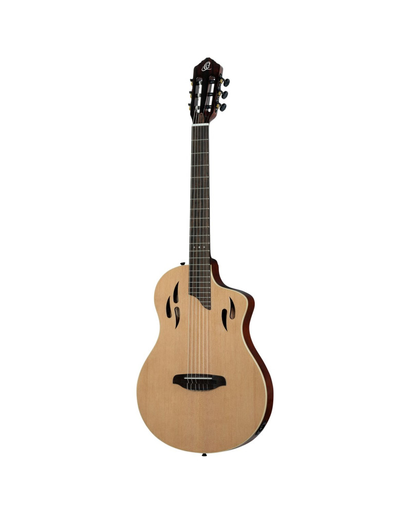 Ortega 1B-RTPSTD-NAT TourPlayer DeLuxe Nylon String Guitar 6-String - Spruce Natural + Gig Bag