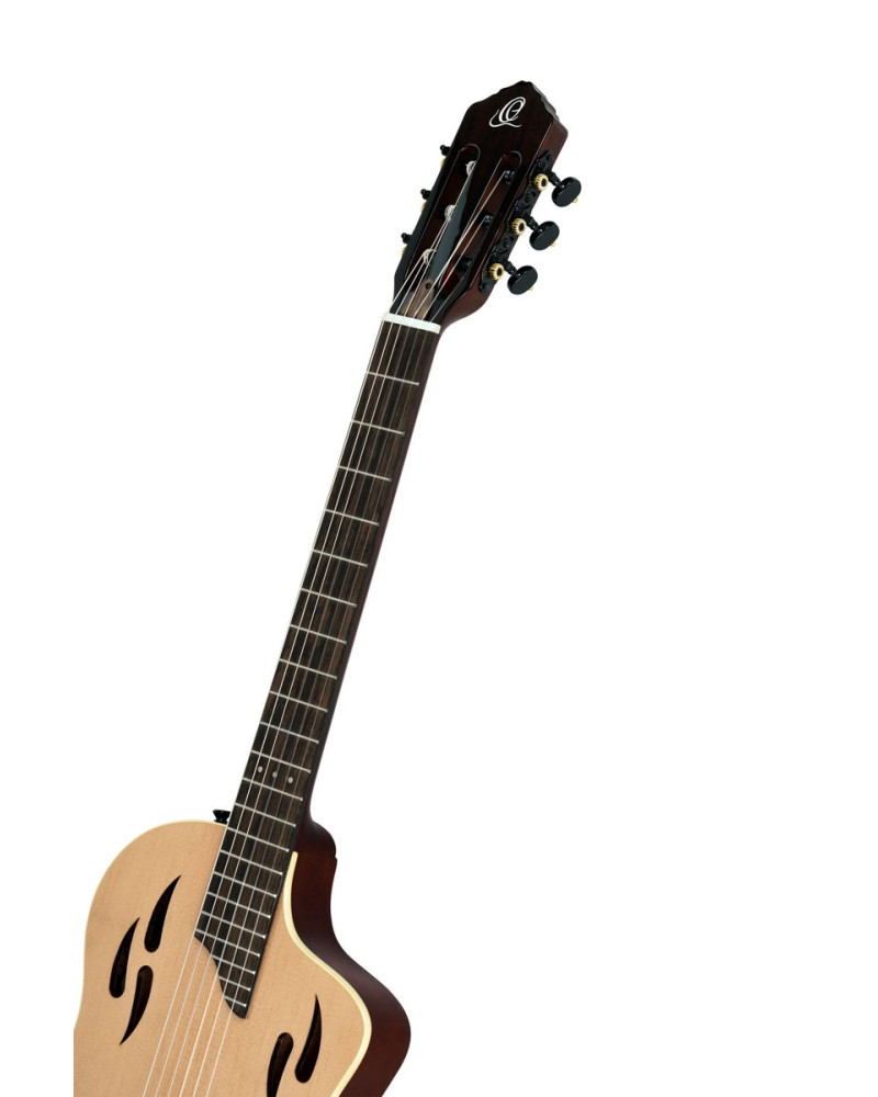 Ortega 1B-RTPSTD-NAT TourPlayer DeLuxe Nylon String Guitar 6-String - Spruce Natural + Gig Bag