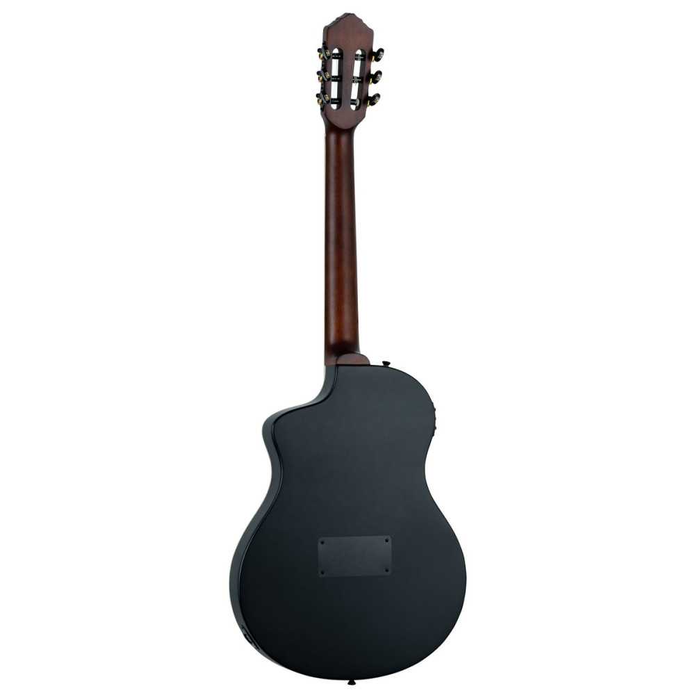 B-Grade ORTEGA TourPlayer DeLuxe Nylon String Guitar 6-String - Spruce Black + Gig Bag