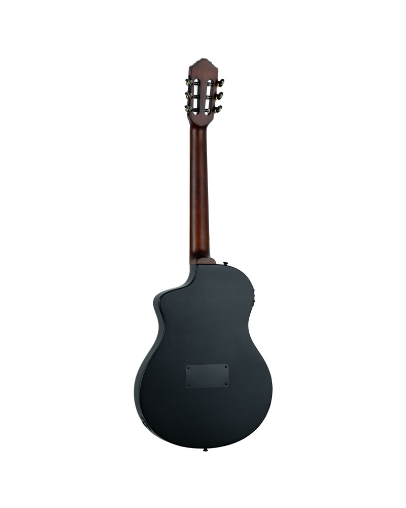 B-Grade ORTEGA TourPlayer DeLuxe Nylon String Guitar 6-String - Spruce Black + Gig Bag