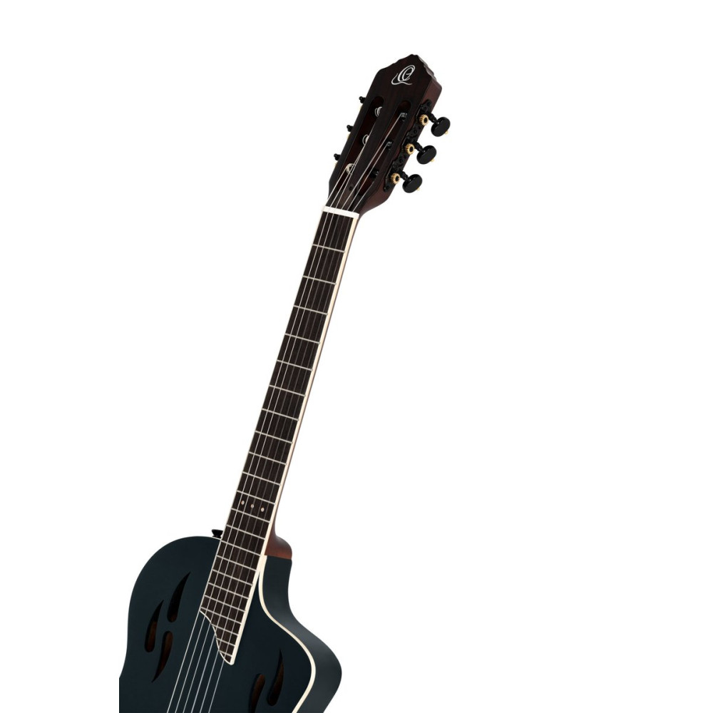 B-Grade ORTEGA TourPlayer DeLuxe Nylon String Guitar 6-String - Spruce Black + Gig Bag